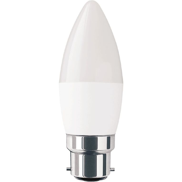 Edapt LED B22 Candle Light Bulb 5.5W Warm White 2 Pack, , hi-res