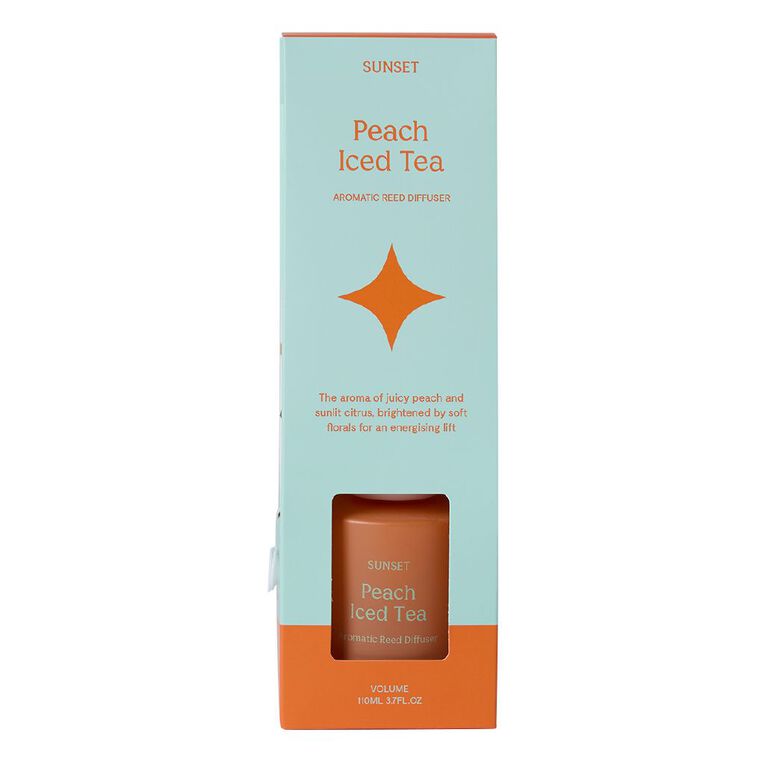 Living & Co Sunset Reed Diffuser 110ml Peach Iced Tea, , hi-res