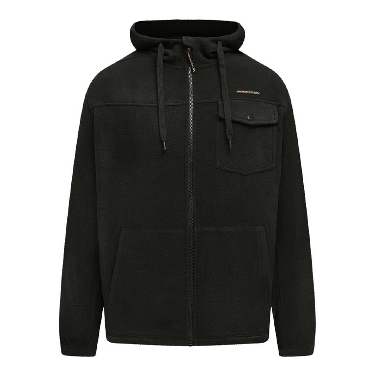 Back Country Adults' Hooded Zip Thru, Black, hi-res