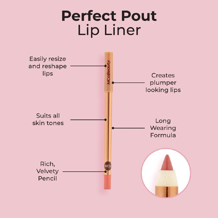 MCoBeauty Perfect Pout Lip Liner Rose Saturn, , hi-res