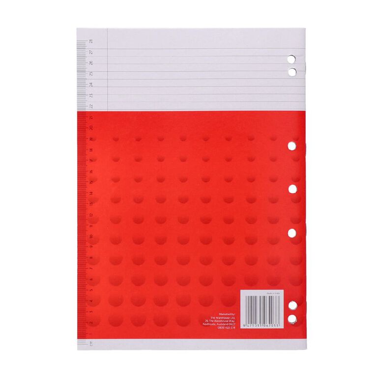 WS Exercise Book 1B8 7mm Ruled 36 Leaf Punched Red Mid, , hi-res