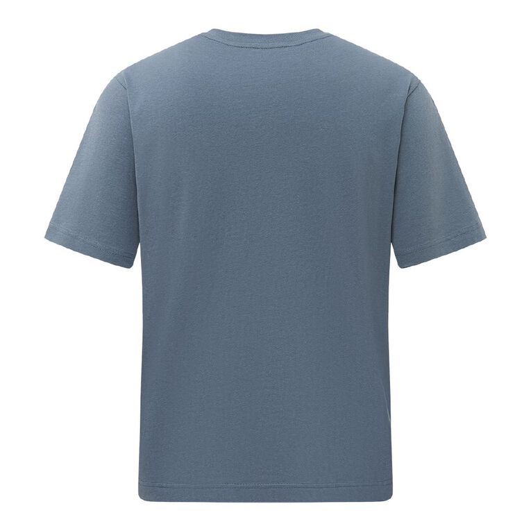 H&H Men's Midweight Embroidered Tee, Blue Mid, hi-res