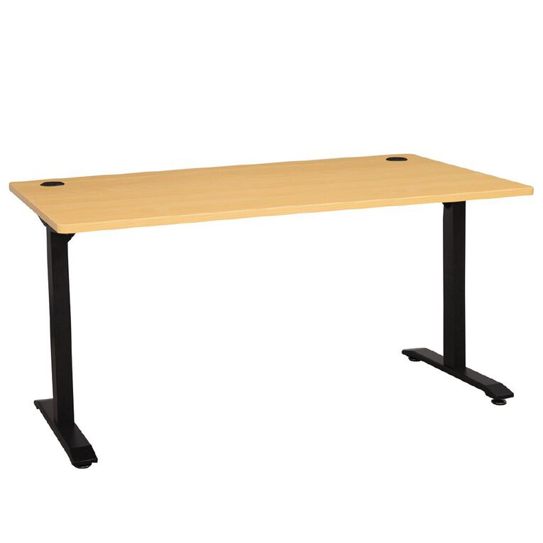 Jasper J Emerge Metal Leg Desk 1500 Beech/Ironstone Multi-Coloured, , hi-res