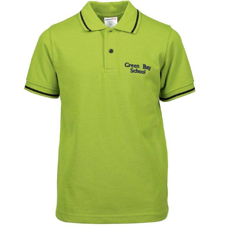 Schooltex Green Bay Polo With Embroidery, Green Mid, hi-res