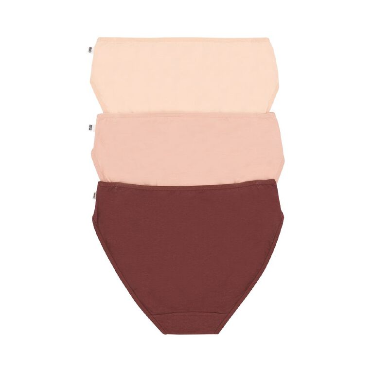 Rio Women's Hi-Cut Briefs 3 Pack, Beige, hi-res