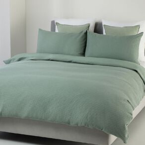 Maison d'Or Duvet Cover Set Luxury Waffle Green King Single