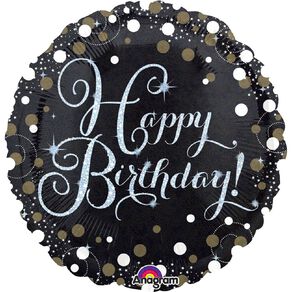 Anagram 45cm Standard Sparkling Happy Birthday Balloon