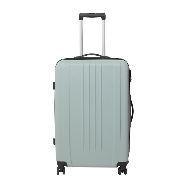 Living & Co 70cm Hard Textured Checked Suitcase Ice Green, , hi-res