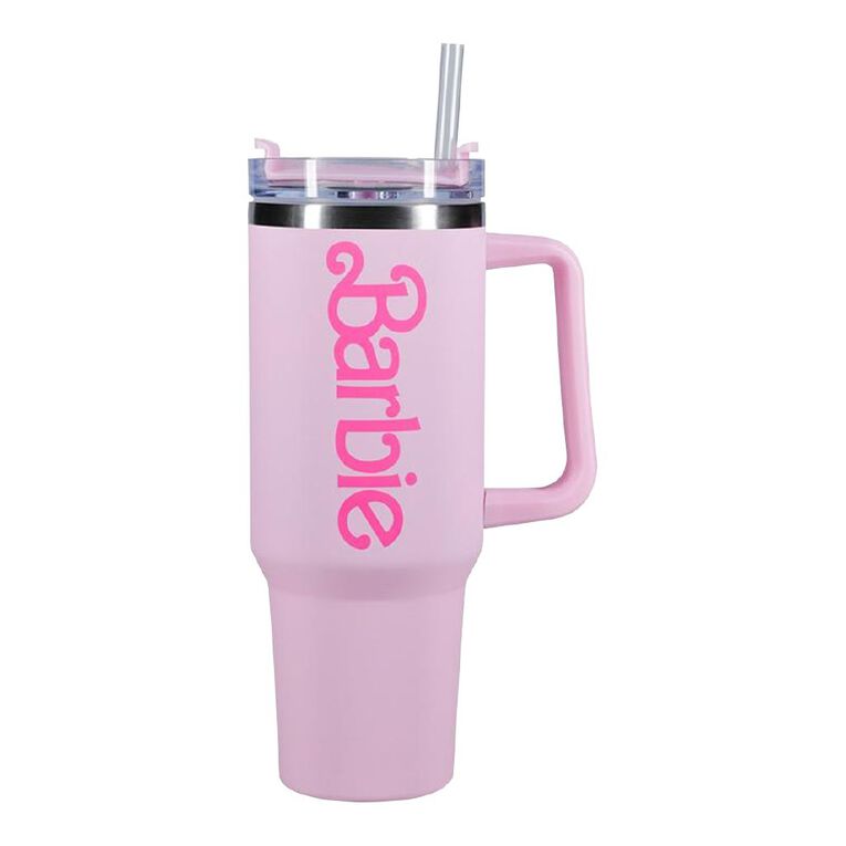 Paladone Barbie 900ml Travel Cup with Straw, , hi-res