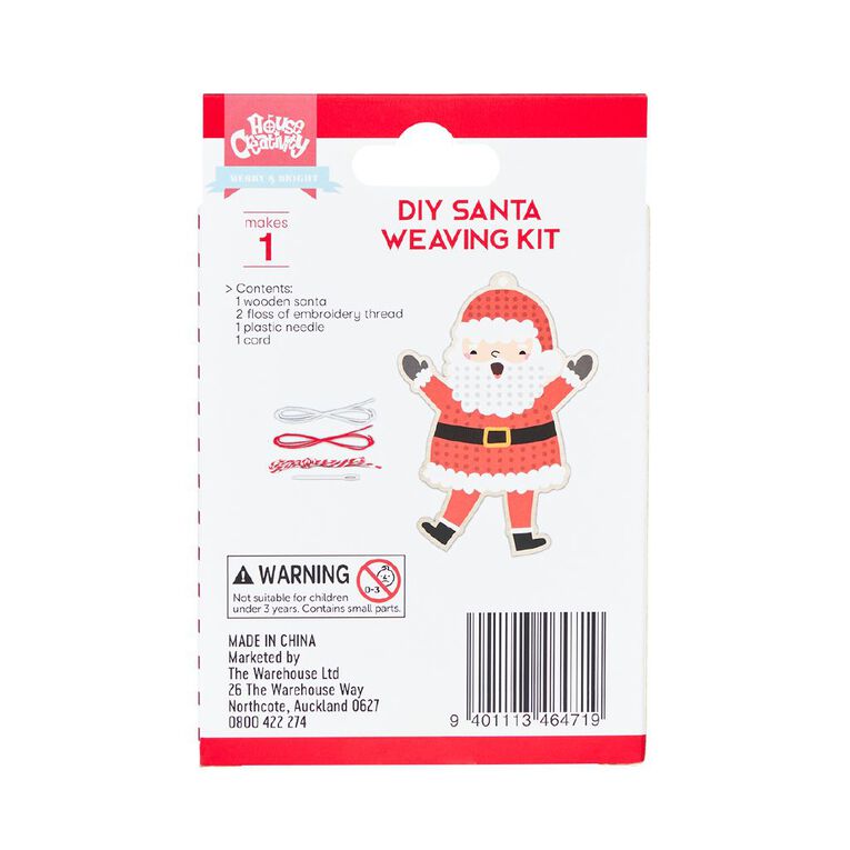 House Creativity Do-It-Yourself Santa Weaving Kit, , hi-res