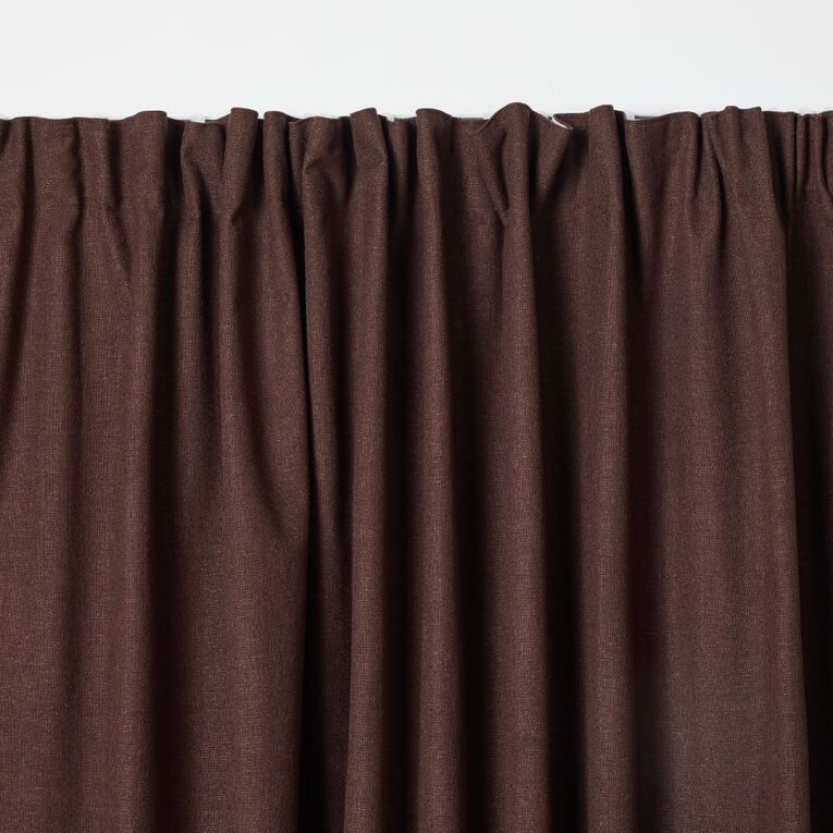 Living & Co Vienna Curtains Brown Mid 150-230cm Wide/205cm Drop, , hi-res