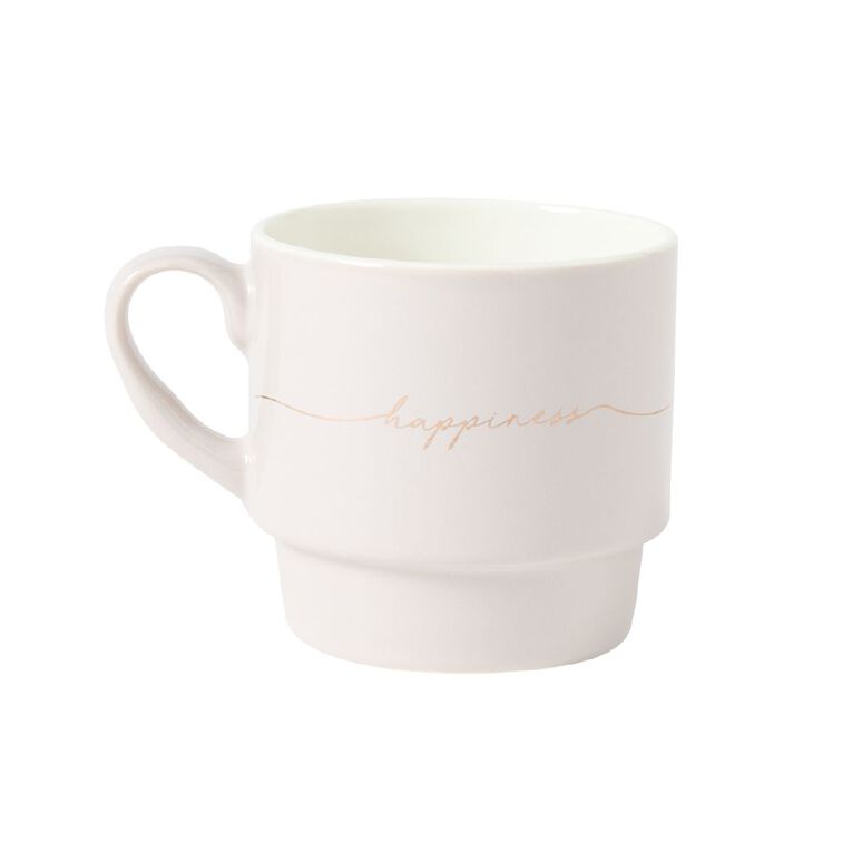 Living & Co Stackable Mugs with Stand Pink 4 Pack, , hi-res