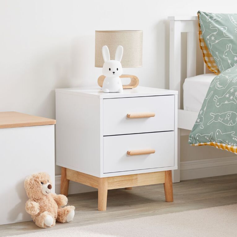 Living & Co Luella 2 Drawer Bedside Table, , hi-res
