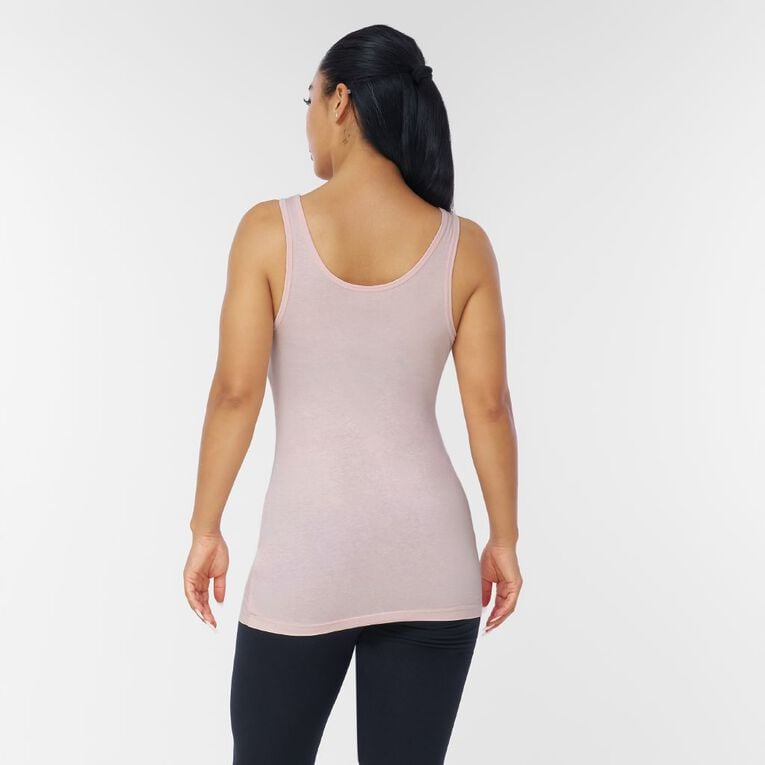H&H Women's Stretch Longline Tank, Pink Light, hi-res