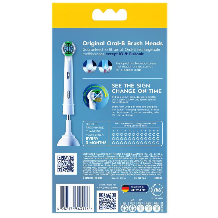 Oral-B Everyday Clean Replacement Brush Heads 8 Pack, , hi-res