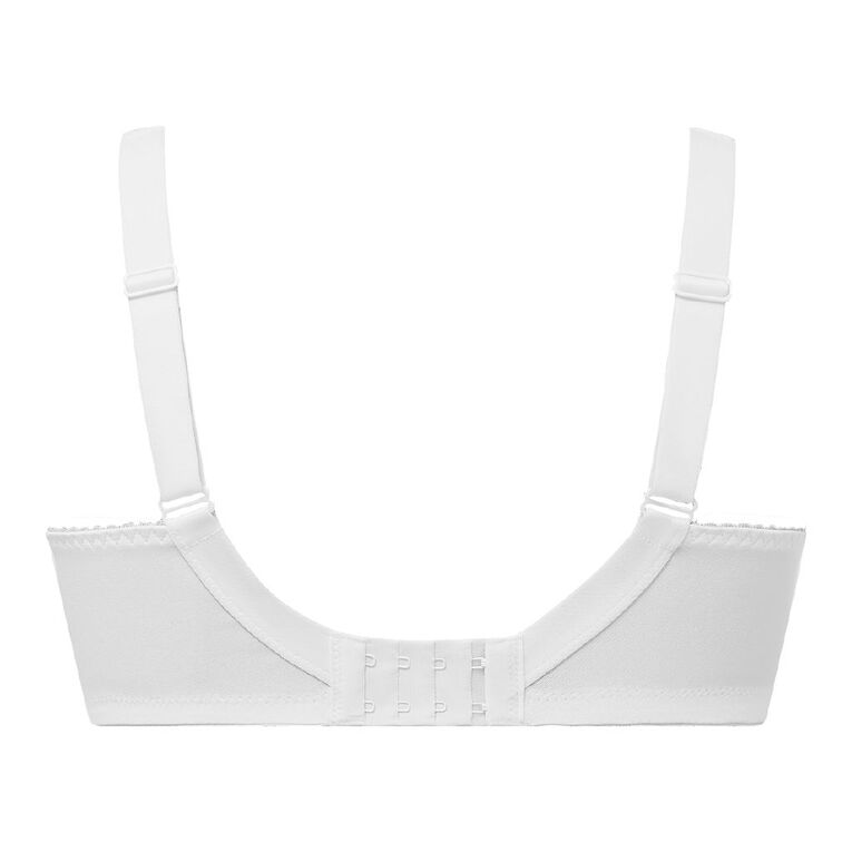 H&H Women's Cotton Wirefree Bra, White, hi-res