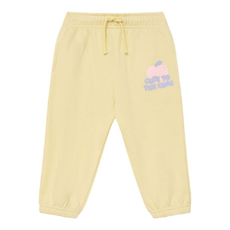 Young Original Toddler Girls' Print Trackpants, Yellow Light, hi-res