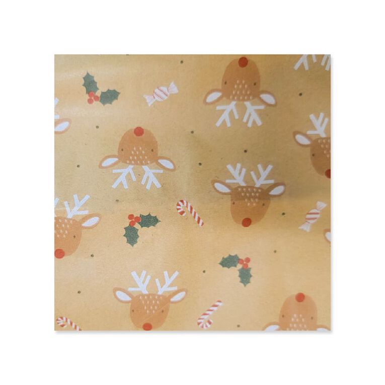Wonderland Kraft Christmas Gift Wrap 70cm x 5m Assorted, , hi-res