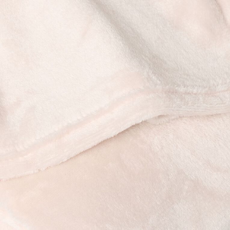 Living & Co Ultra Soft Plush Blanket Pink Queen, , hi-res