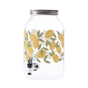Living & Co Lemons Glass Dispenser Clear 3.5L