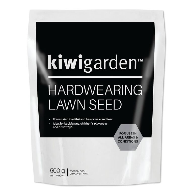 Kiwi Garden Hardwearing Lawn Seeds 500g, , hi-res