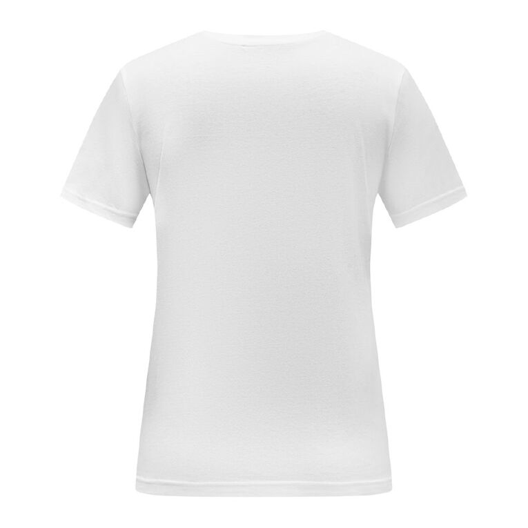 H&H Women's Essential Short Sleeve Crew Neck Tee, White, hi-res