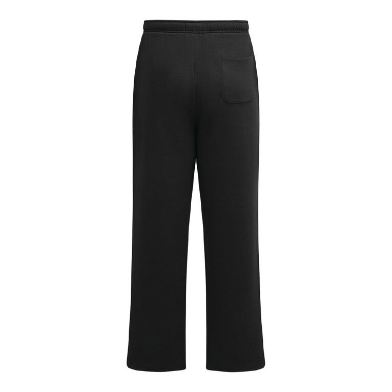 H&H Men's Straight Leg Fleece Pants, Black, hi-res