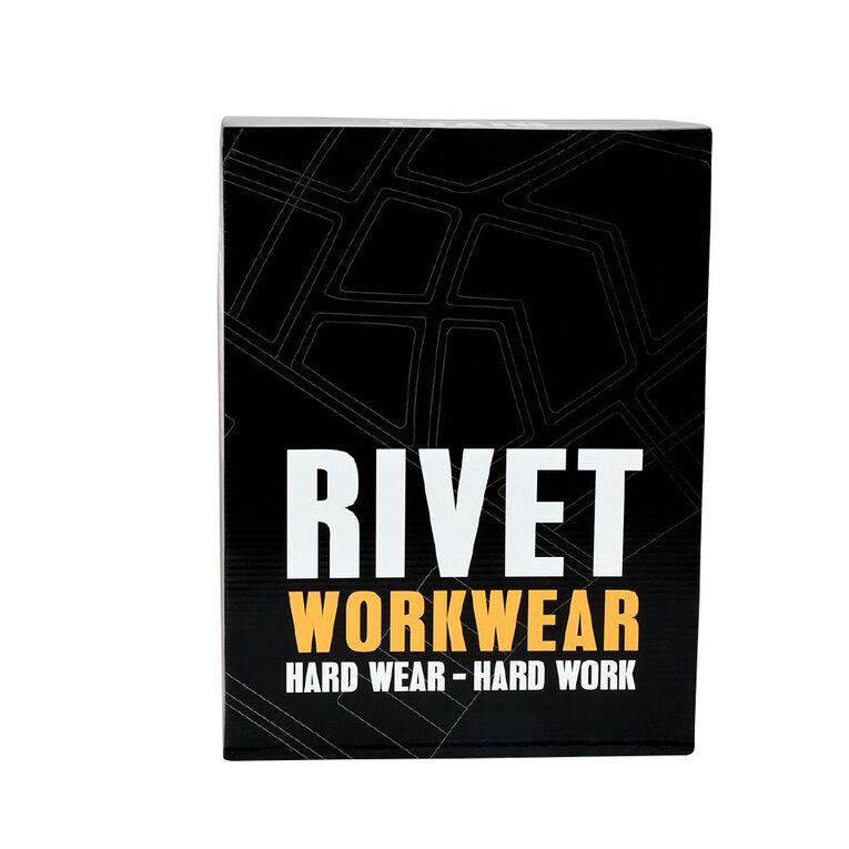 Rivet Men's Rogue Steel Toe Work Boots, Black, hi-res