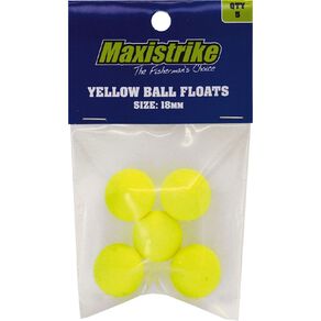 Maxistrike Yellow Ball Floats 18mm 5 Pack