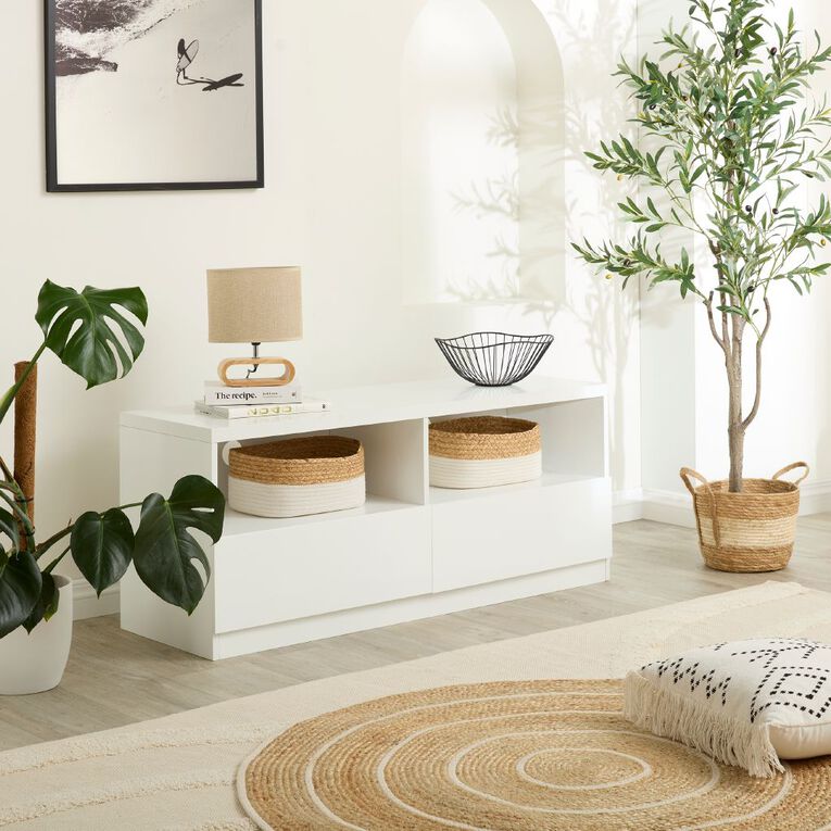 Living & Co Tahoe Entertainment Unit 120cm White White, , hi-res