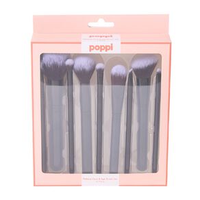 poppi makeup face & eye brush set 9 piece 9 pack 81 piece