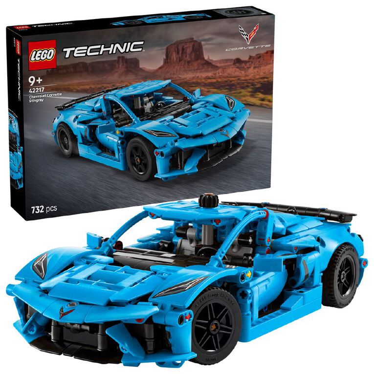 LEGO Technic Chevrolet Corvette Stingray Blue 42217, , hi-res