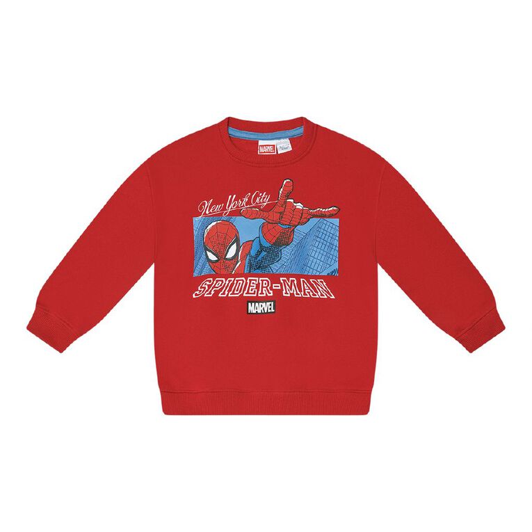 Spider-Man Crew Sweatshirt, Red Mid, hi-res