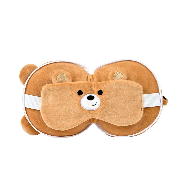 Living & Co Kids Eye Mask With Pillow - Bear, , hi-res