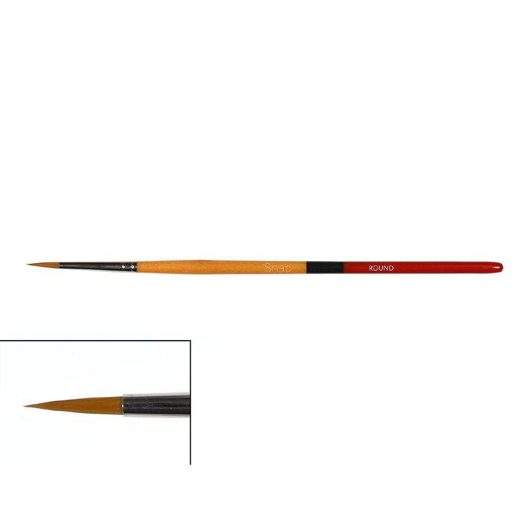 Princeton Snap Brush Short Handle Taklon Round 2 Gold, , hi-res