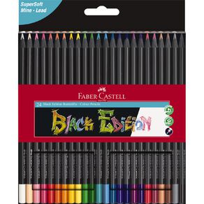 Faber-Castell (FSC) Black Edition Colour Pencil Box of 24 Assorted