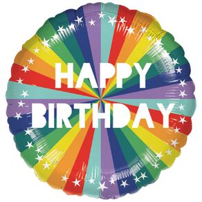 Anagram 45cm Standard Candy Rainbow Happy Birthday Balloon