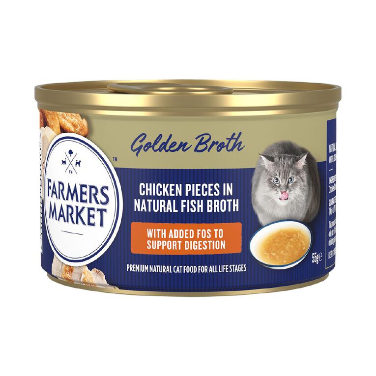 Farmers Market Chicken Pieces In Fish Broth Cat Food 55g The Warehouse