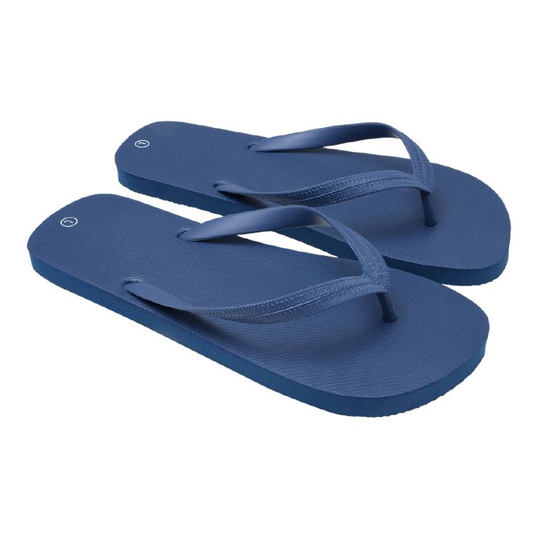 H&H Men's Plain Jandals, Navy, hi-res