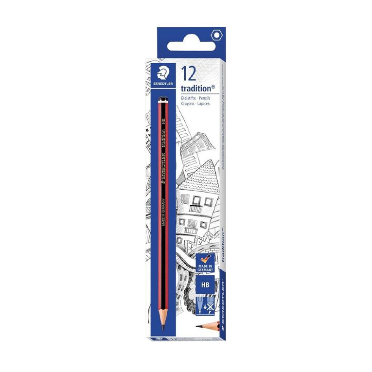 Staedtler Traditional HB Pencil Black 12 Pack, , hi-res