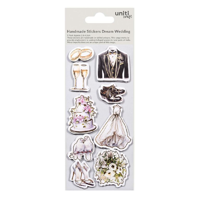 Foil Handmade Sticker - Dream Wedding 9Pc Little Birdie, , hi-res