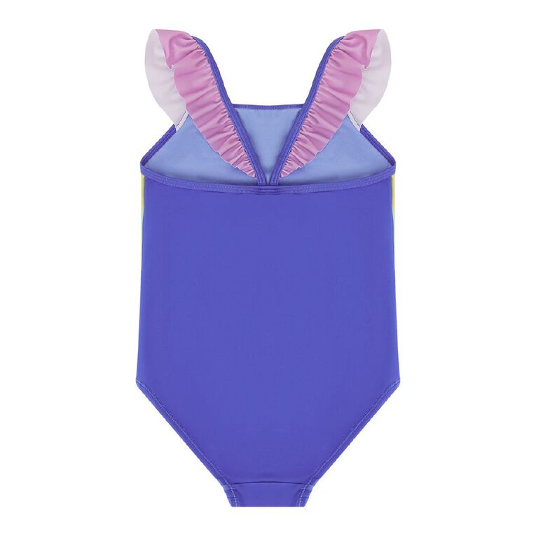 Young Original Frill One Piece Swimsuit Blue Mid | The Warehouse