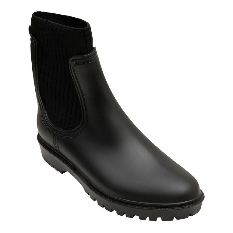 H&H Women's Gumboots, Black, hi-res