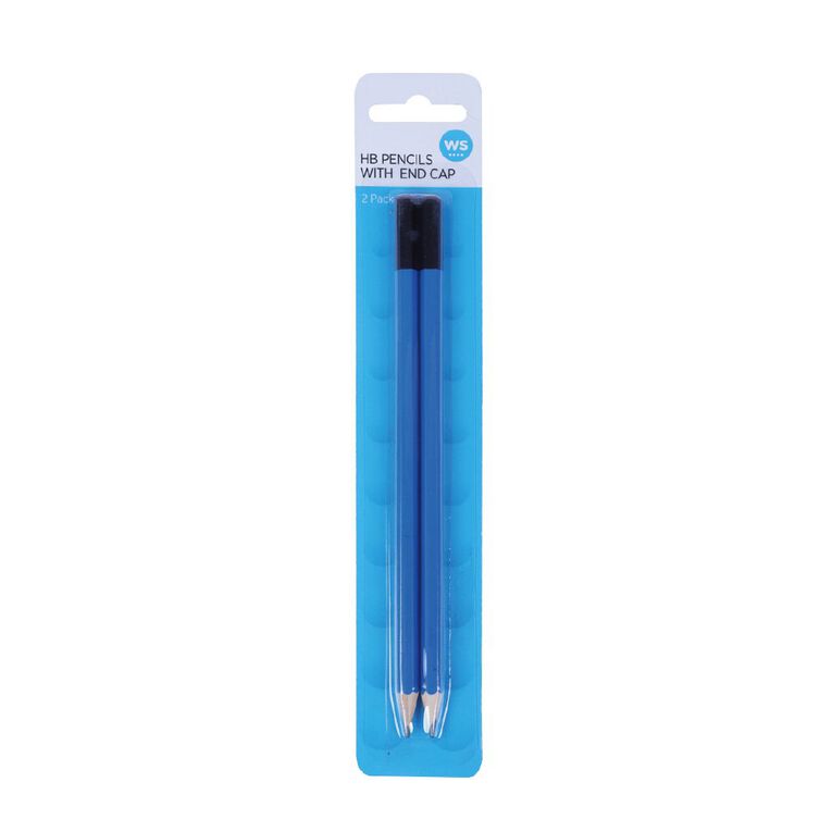 WS HB Pencils With End Cap 2 Pack, , hi-res