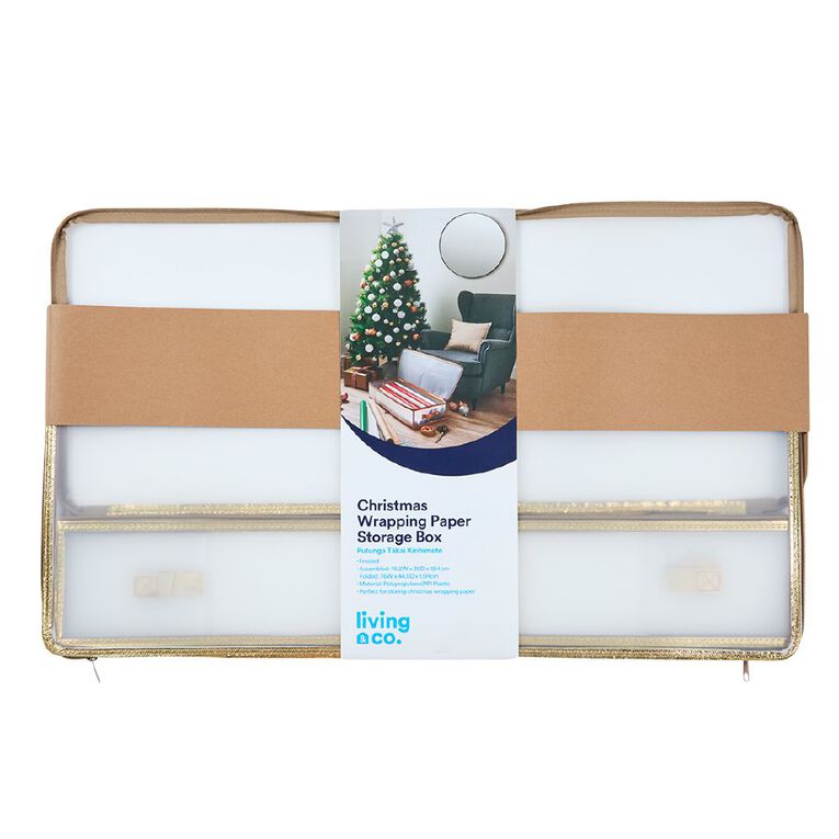 Living & Co Christmas Wrapping Paper Storage Box, , hi-res
