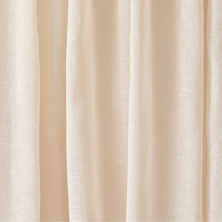 Living & Co Oslo Voile Natural 90-180cm Wide/135cm Drop, , hi-res