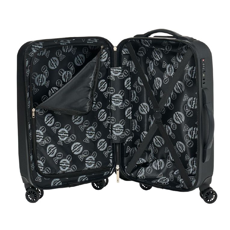 Living & Co 50cm Hard Textured Carry On Suitcase Black, , hi-res