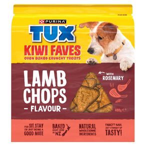 TUX Kiwi Faves Baked Lamb Chops Flavour Dog Treats 400g