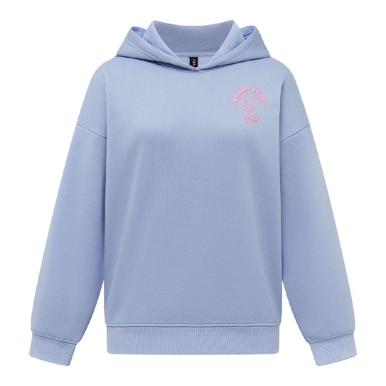 H&H Women's Fresh Fleece Long Sleeve Hoodie, Blue Mid, hi-res