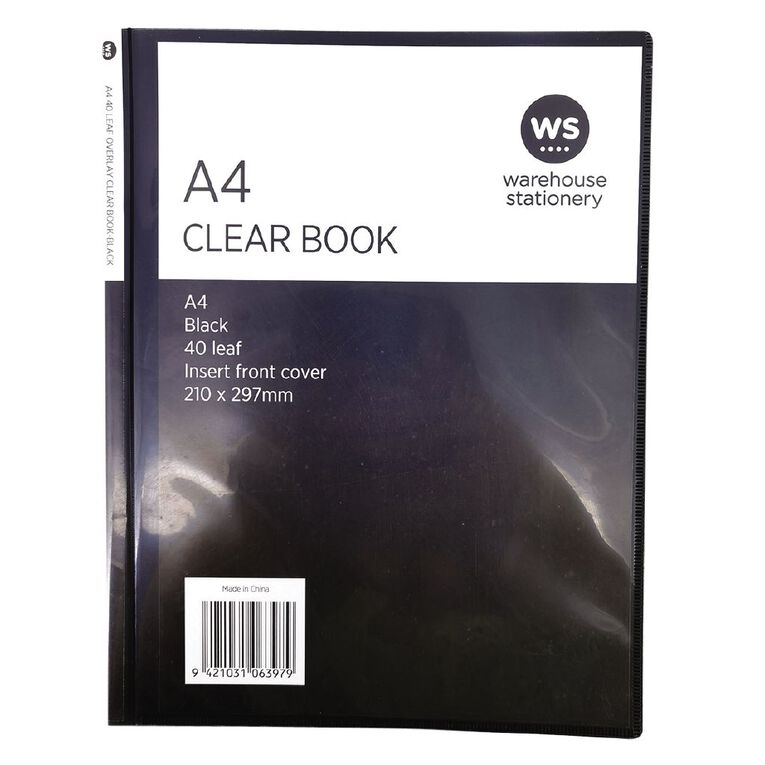 WS Clear Book Overlay 40 Leaf A4, , hi-res